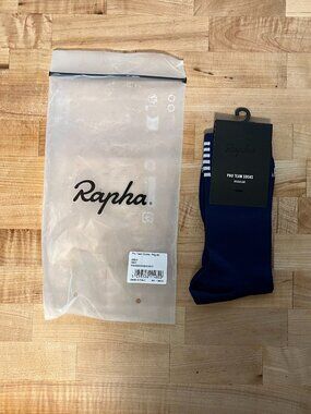 New Men's Medium size 8-9 Rapha Pro Team Cycling Socks Navy Blue
